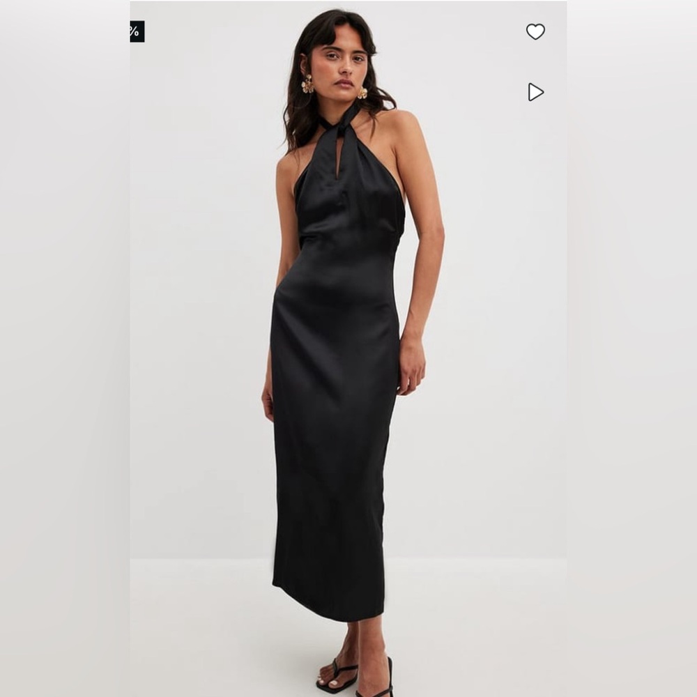 NAK-D Twisted Front Satin Midi Dress size XS